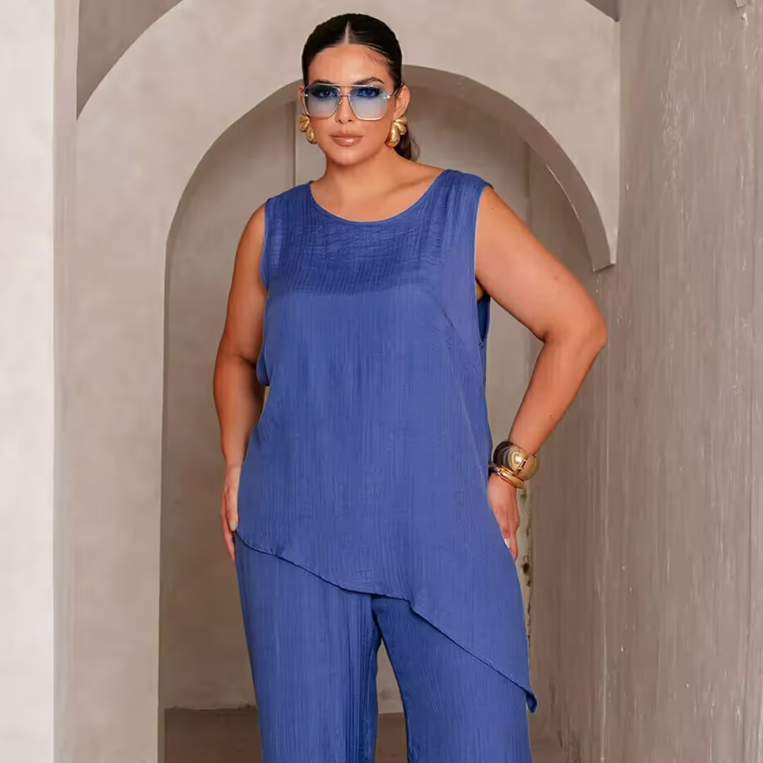 Regata Feminina Alça Larga Plus Size Ref 700861 Cor Azul — foto 1
