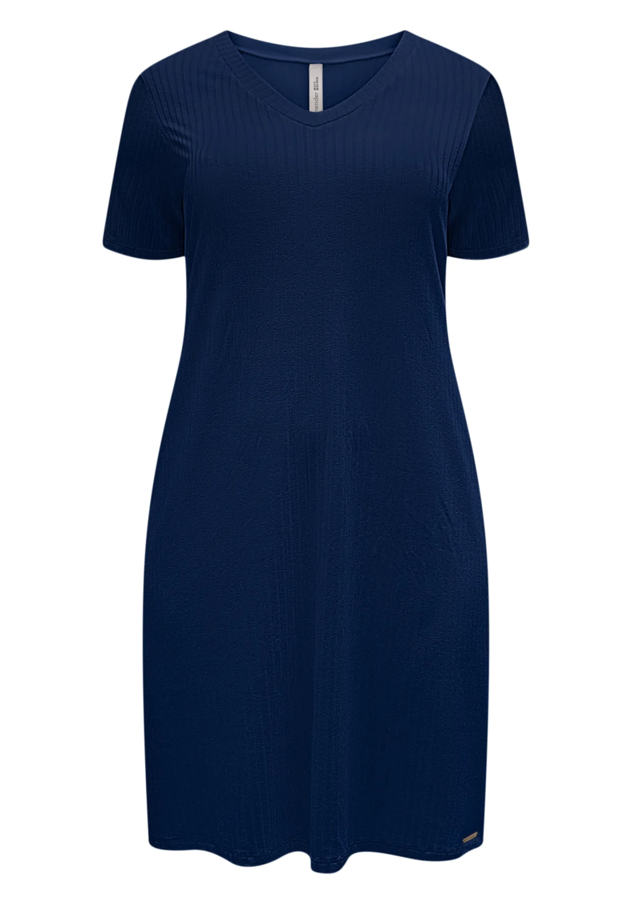 Vestido Plus Size Manga Curta Ref 00478 Vermelho MARINHO
