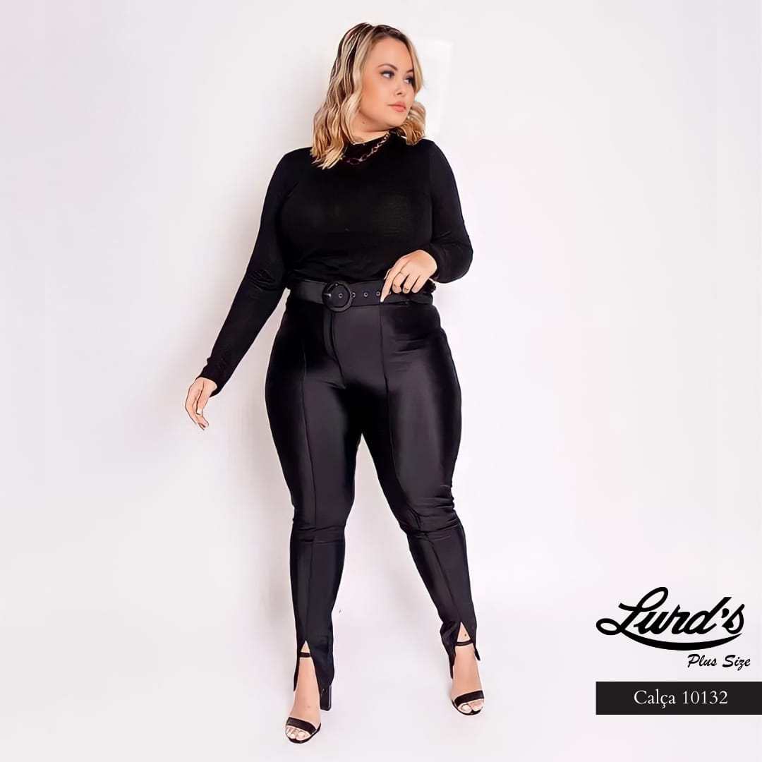 CALCA FEMININA PLUS SIZE PRA 10132 PREDILECTS PRETO 52 PRETO