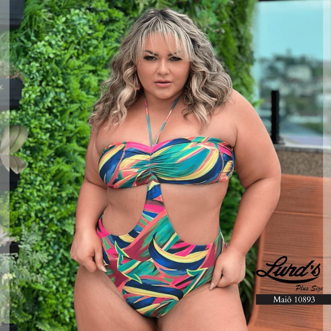 MAIÔ PLUS SIZE COM BOJO 10893 PREDILECTS ESTAMPA VERDE 46 ESTAMPA VERDE
