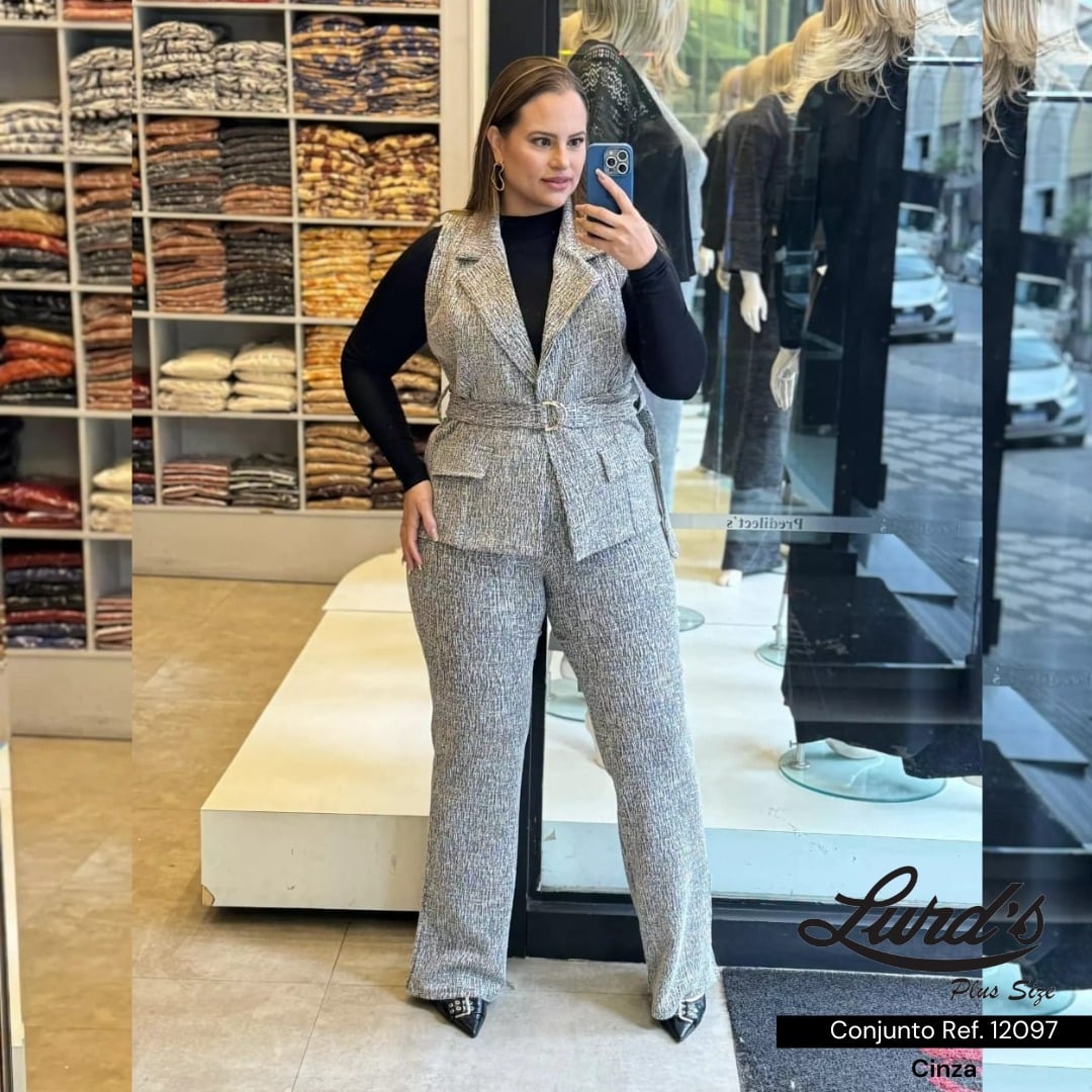 Conjunto Colete + Calça CINZA