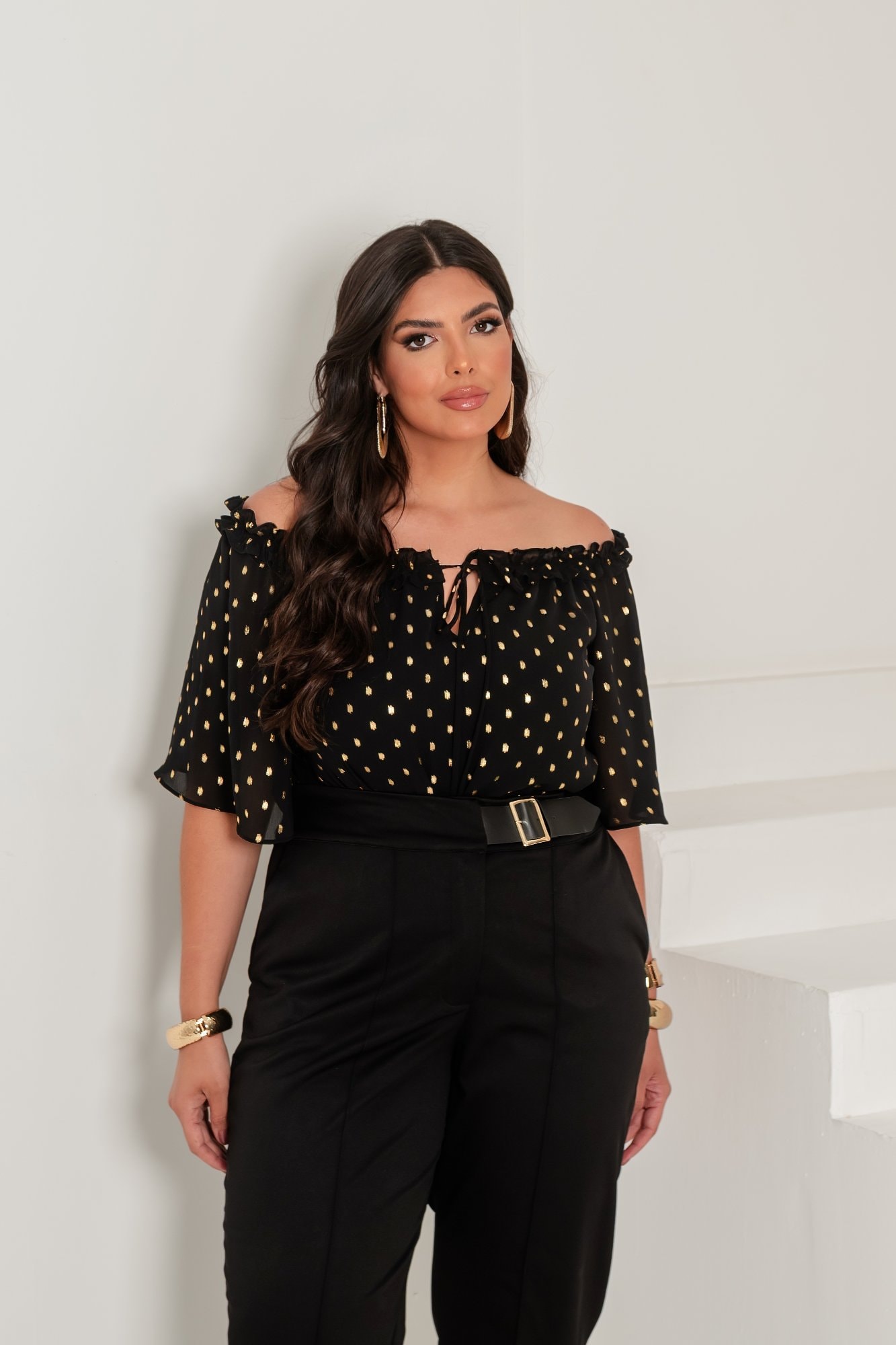 Blusa Manga Curta PRETO