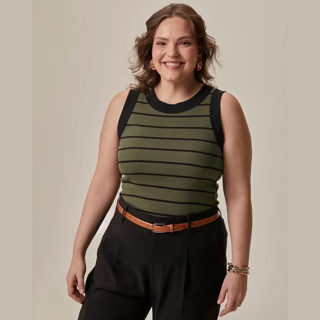 REGATA FEMININA ALÇA LARGA PLUS SIZE 132864 OFF WHITE 46 MALWEE MUSGO