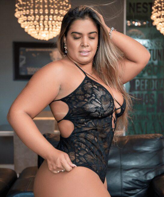 Body Plus Size Renda 2288 Plus Fashion PRETO 46 PRETO