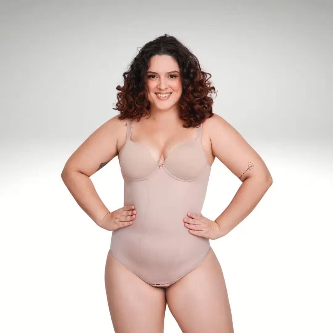 Cinta Modeladora Body Com Bojo Plus Size Ref 350676 CHOCOLATE