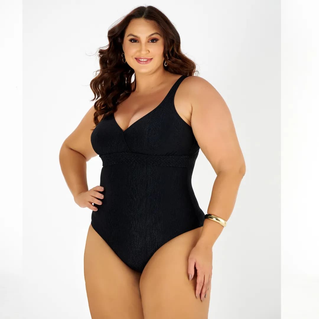 Maiô Sem Bojo Plus Size Ref 617581 Vinho PRETO