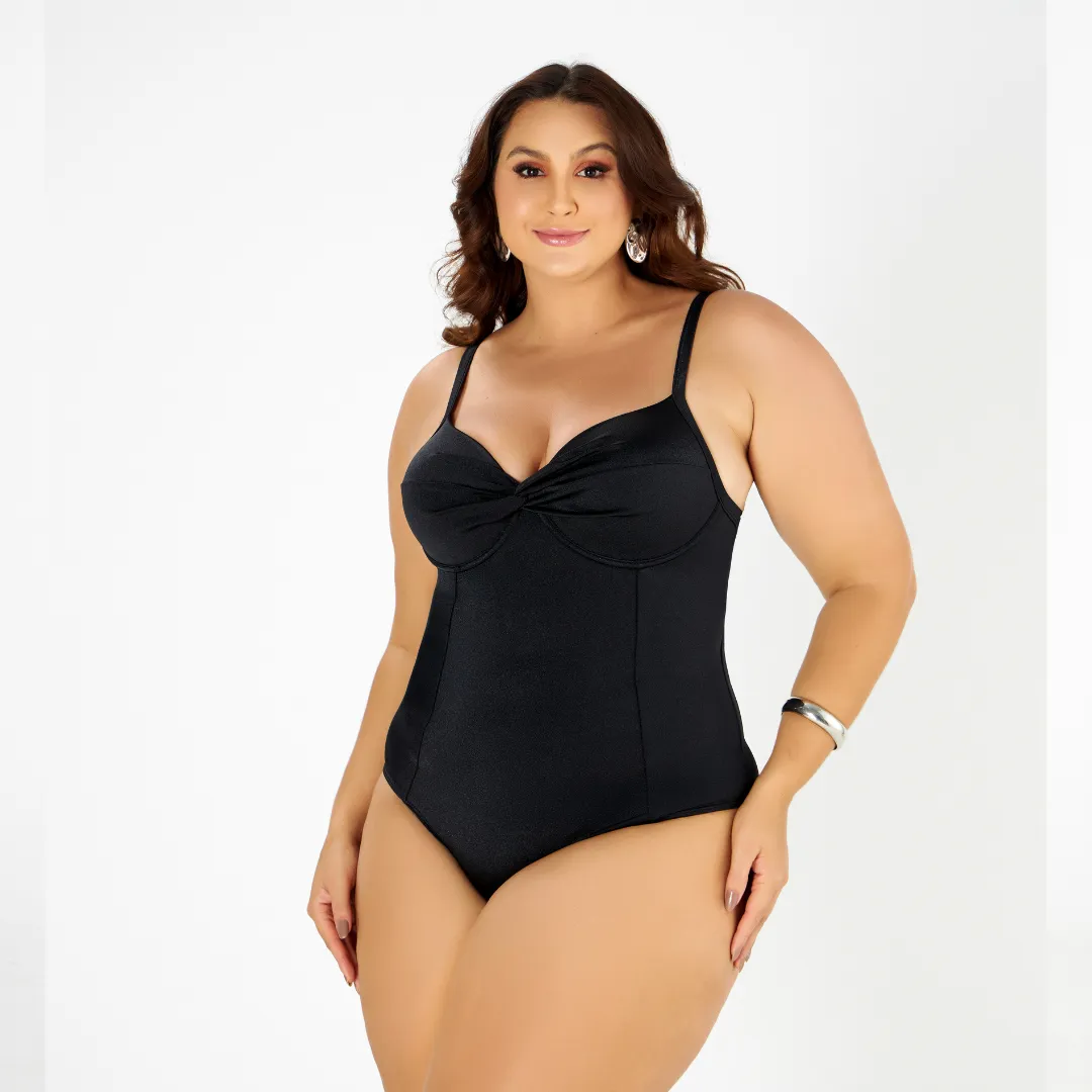 Maiô com Bojo Plus Size Ref 621527 Preto PRETO
