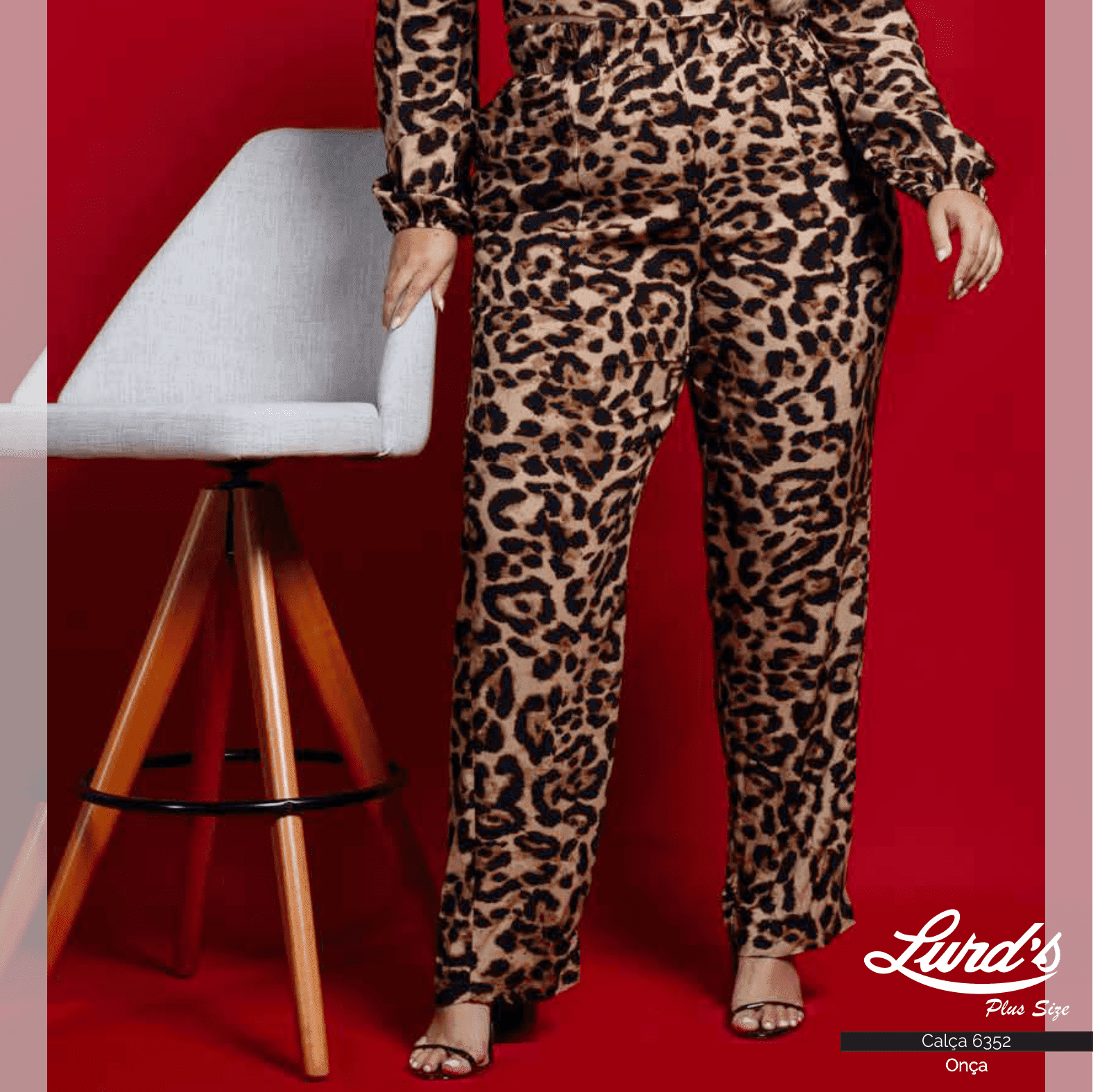 CALCA PANTALONA FEMININA PLUS SIZE 6352 ARIMATH ONÇA 46 ONÇA