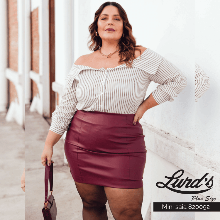 Mini Saia Plus Size Ref 820092 Vinho VINHO