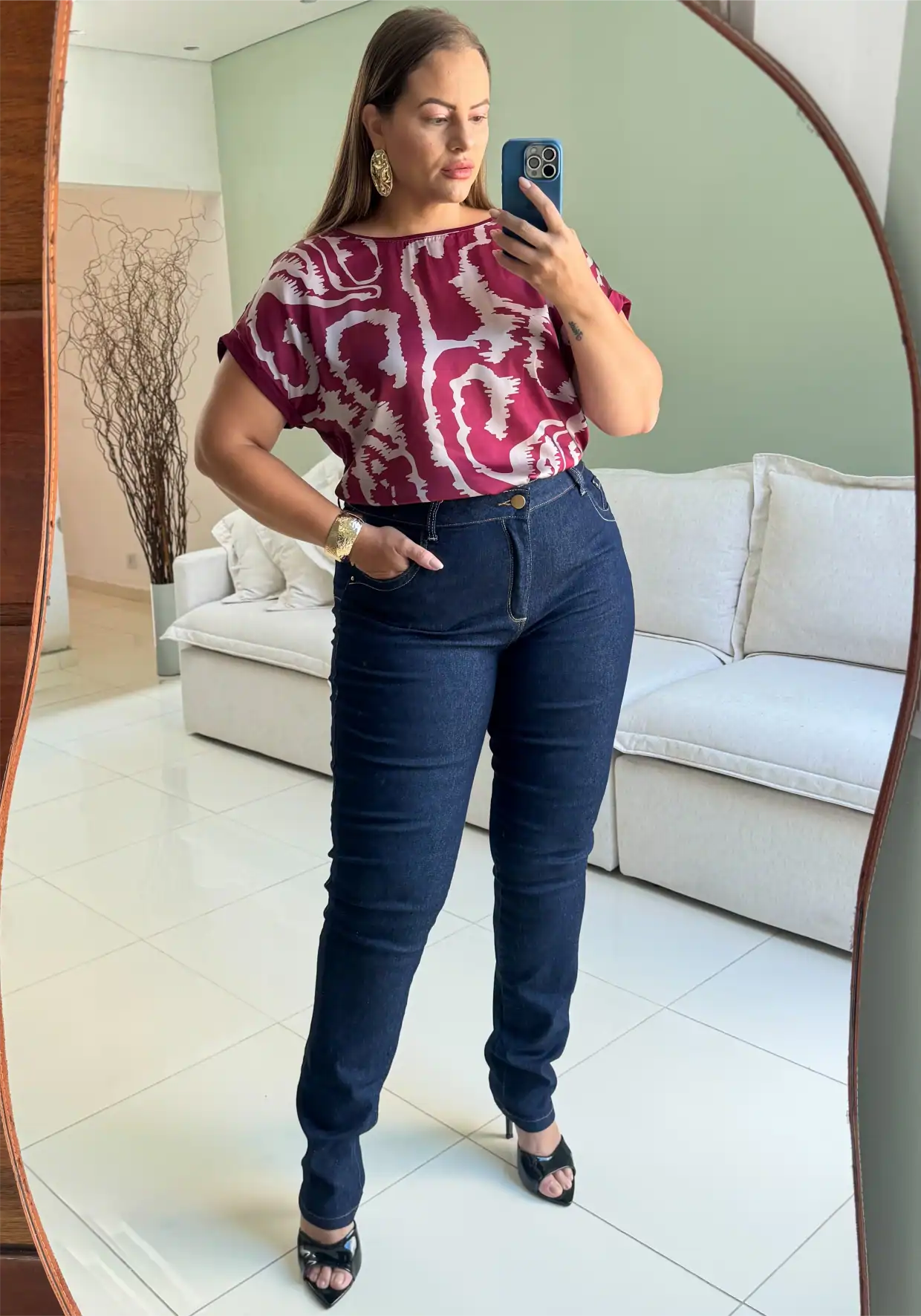 CALCA SKINNY FEMININA PLUS SIZE 9115 MANIFESTO JEANS 46 JEANS