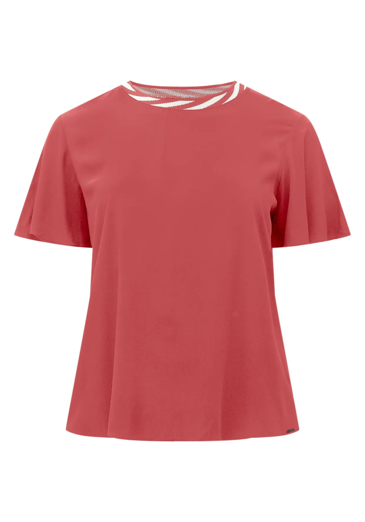 Blusa Feminina Plus Size Manga Curta Ref C0309 Goiaba GOIABA
