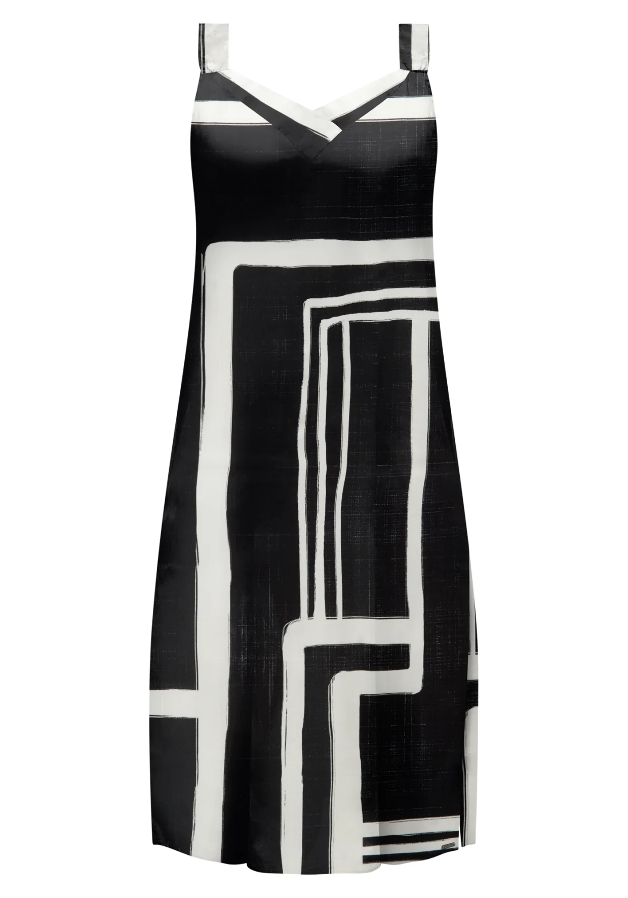 Vestido Plus Size Sem Manga Ref C0336 Estampa Preto ESTAMPA PRETO
