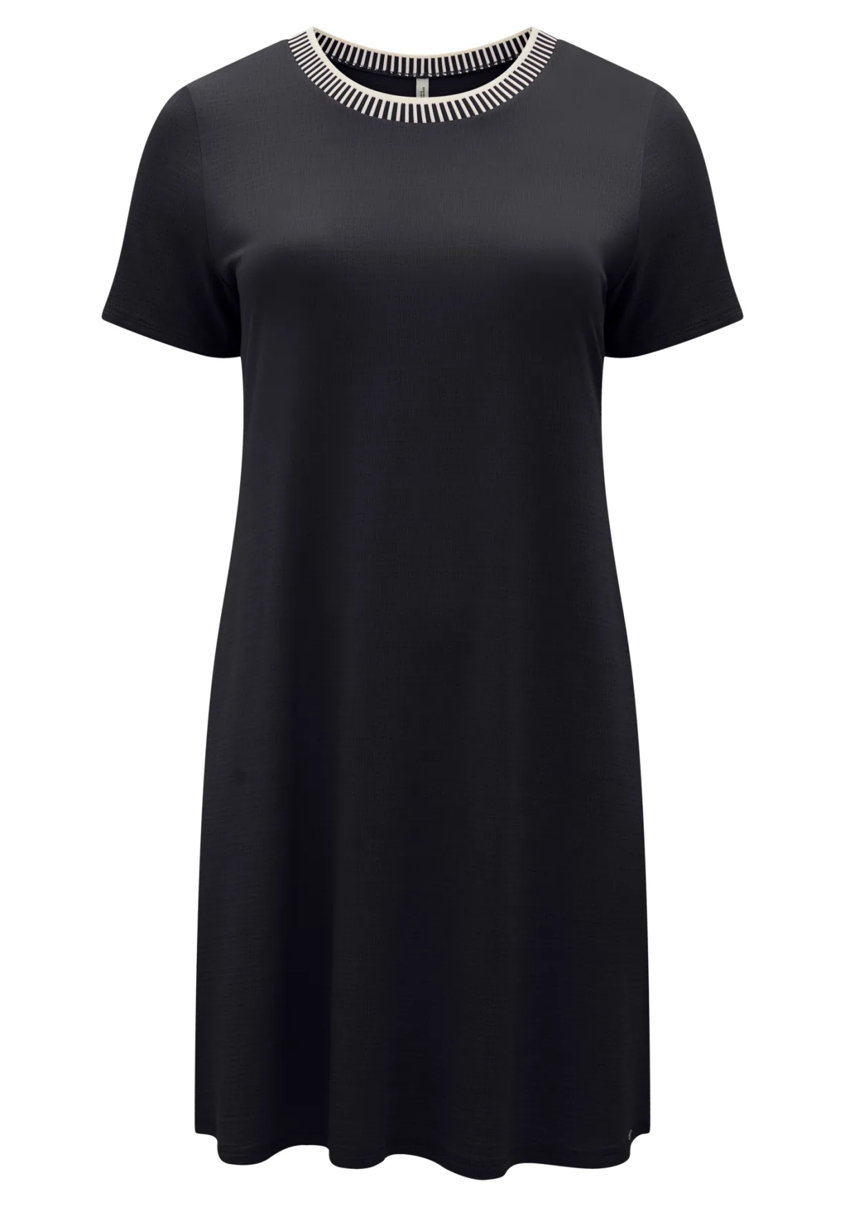 Vestido Plus Size Manga Curta Ref C5154 Marinho PRETO
