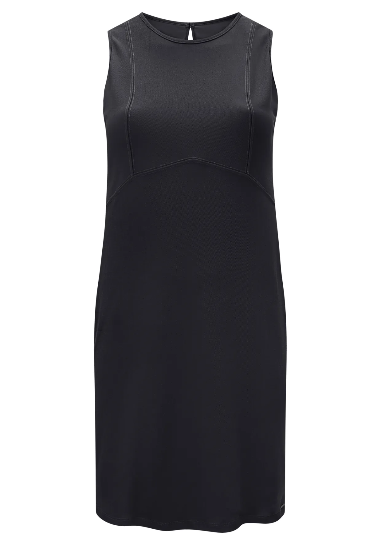 Vestido Plus Size Gorgurinho Sem Manga Ref C5157 Marrom PRETO