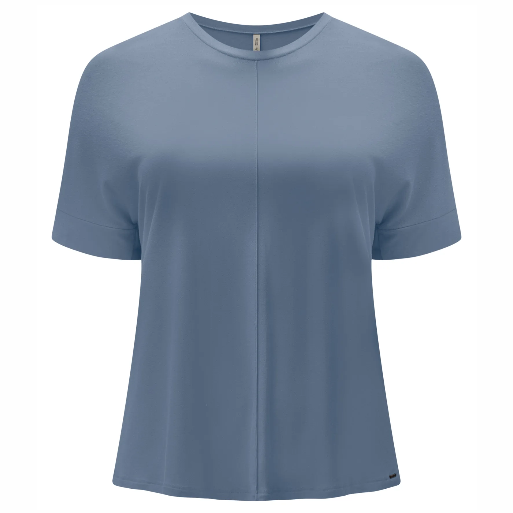 Blusa Feminina Plus Size Manga Curta C5192 Creme AZUL