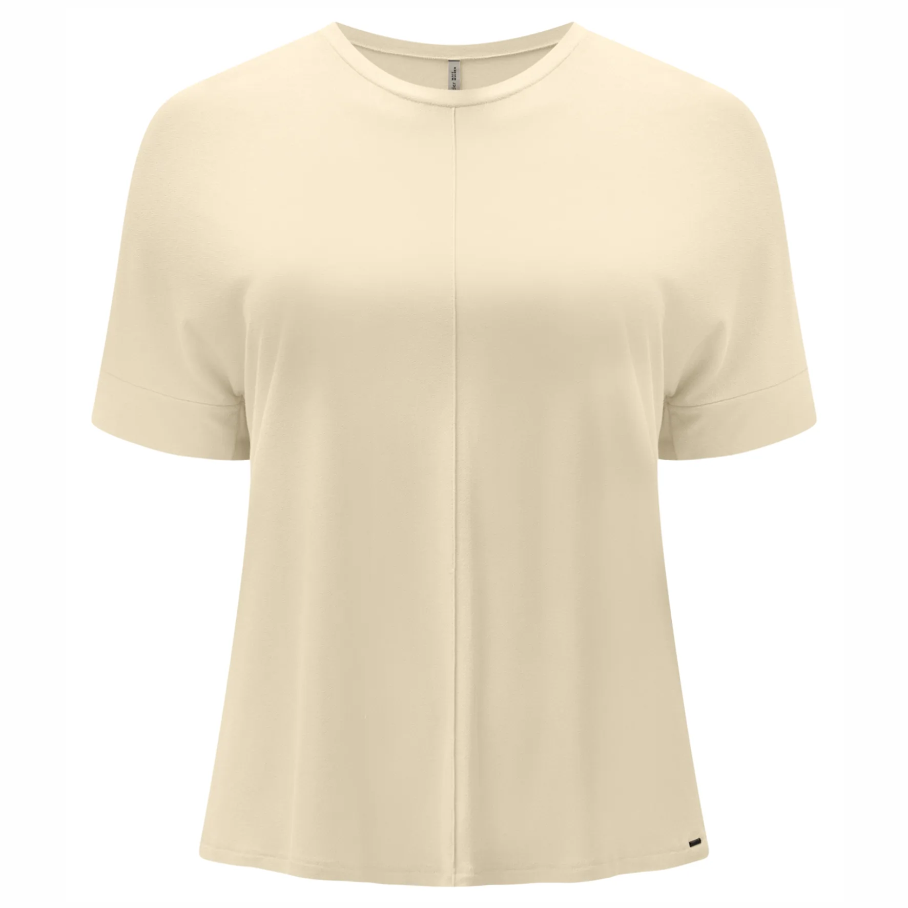 Blusa Feminina Plus Size Manga Curta C5192 Creme CREME