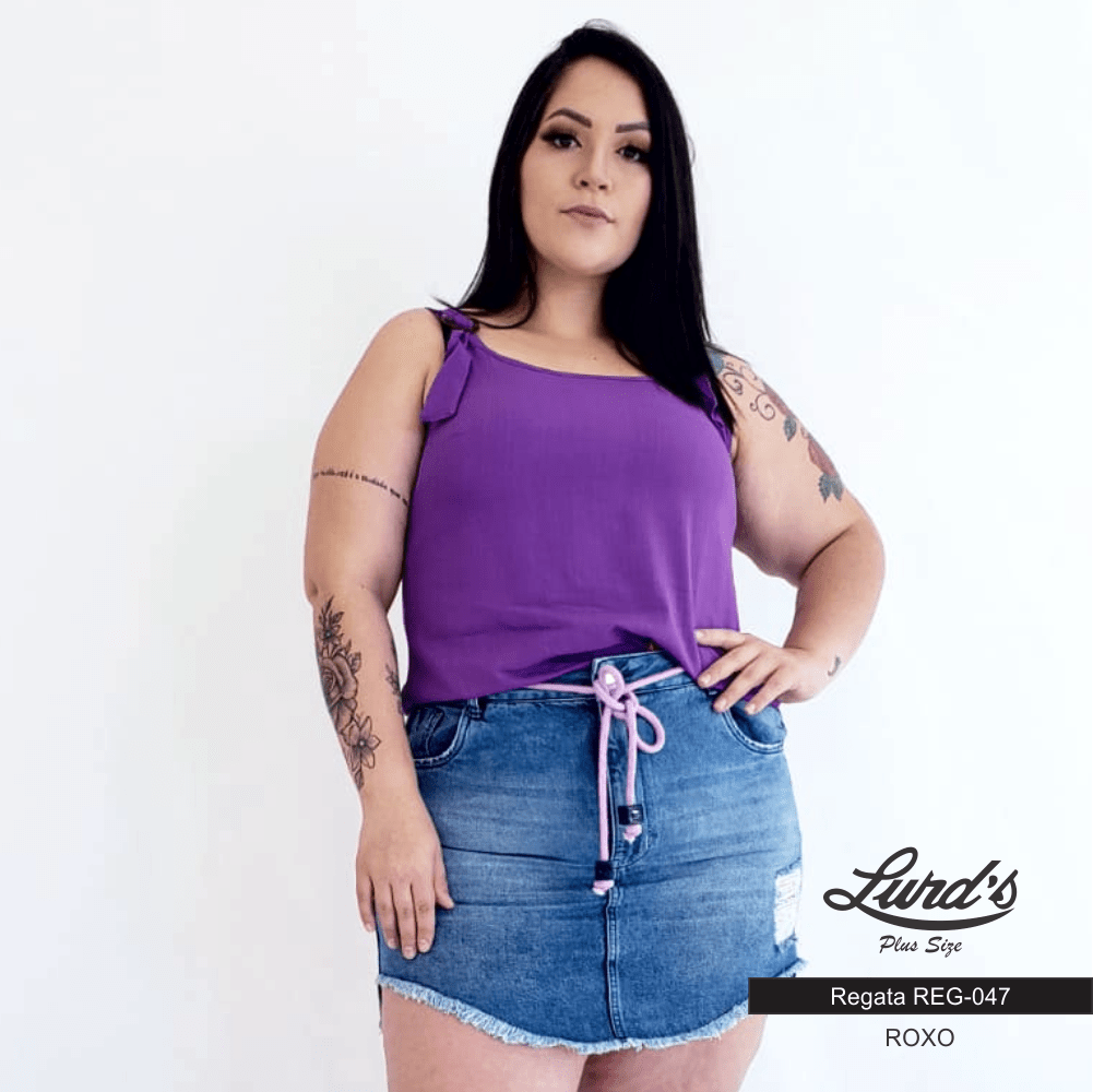 REGATA FEMININA PLUS SIZE REG-047 MARRIE VERDE 46 ROXO