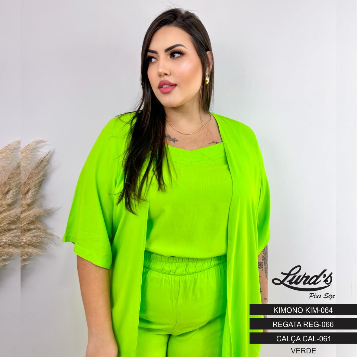 REGATA FEMININA PLUS SIZE REG-066 MARRIE FUCSIA 46 VERDE