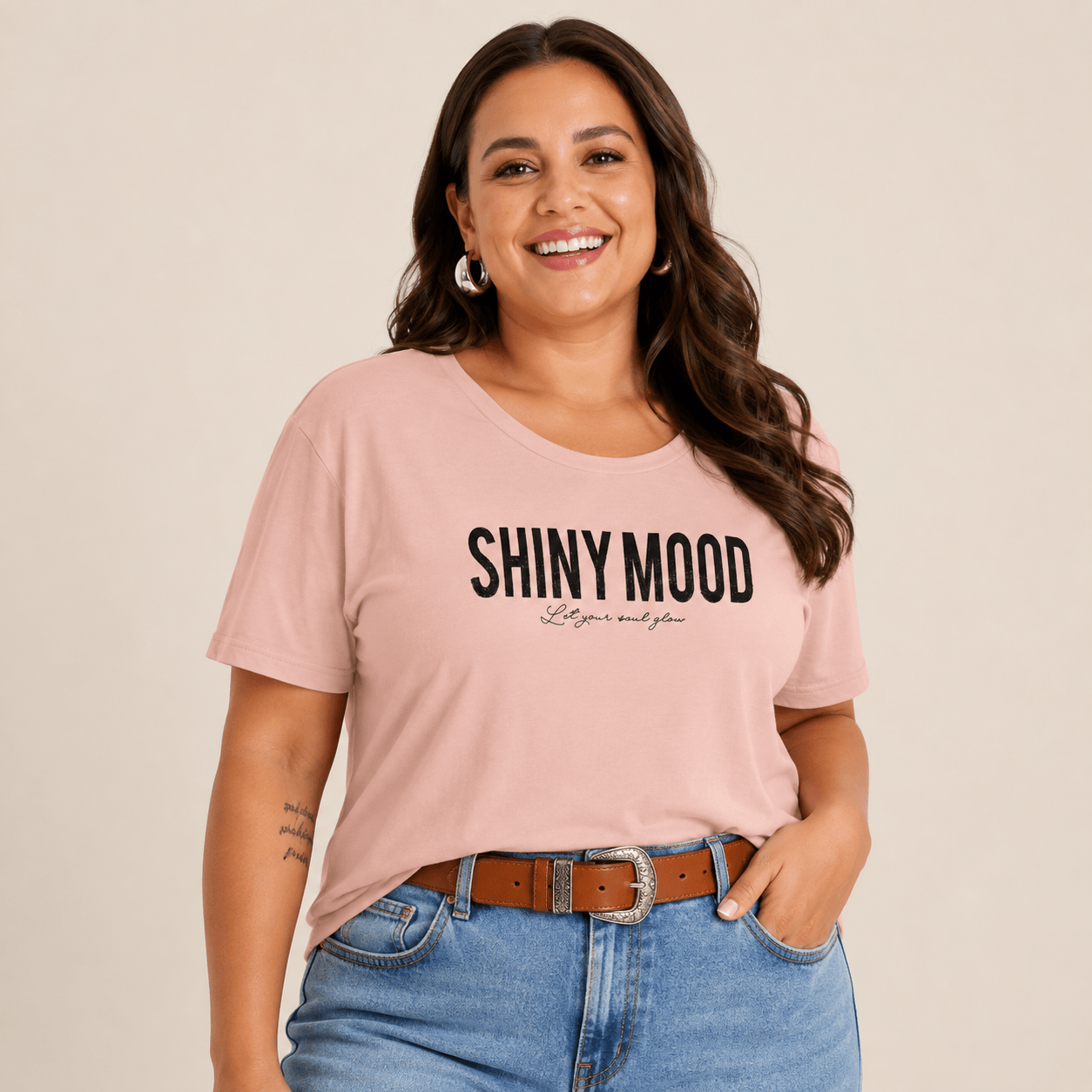 Blusa Feminina Manga Curta Plus Size Ref S01910 Rose ROSE