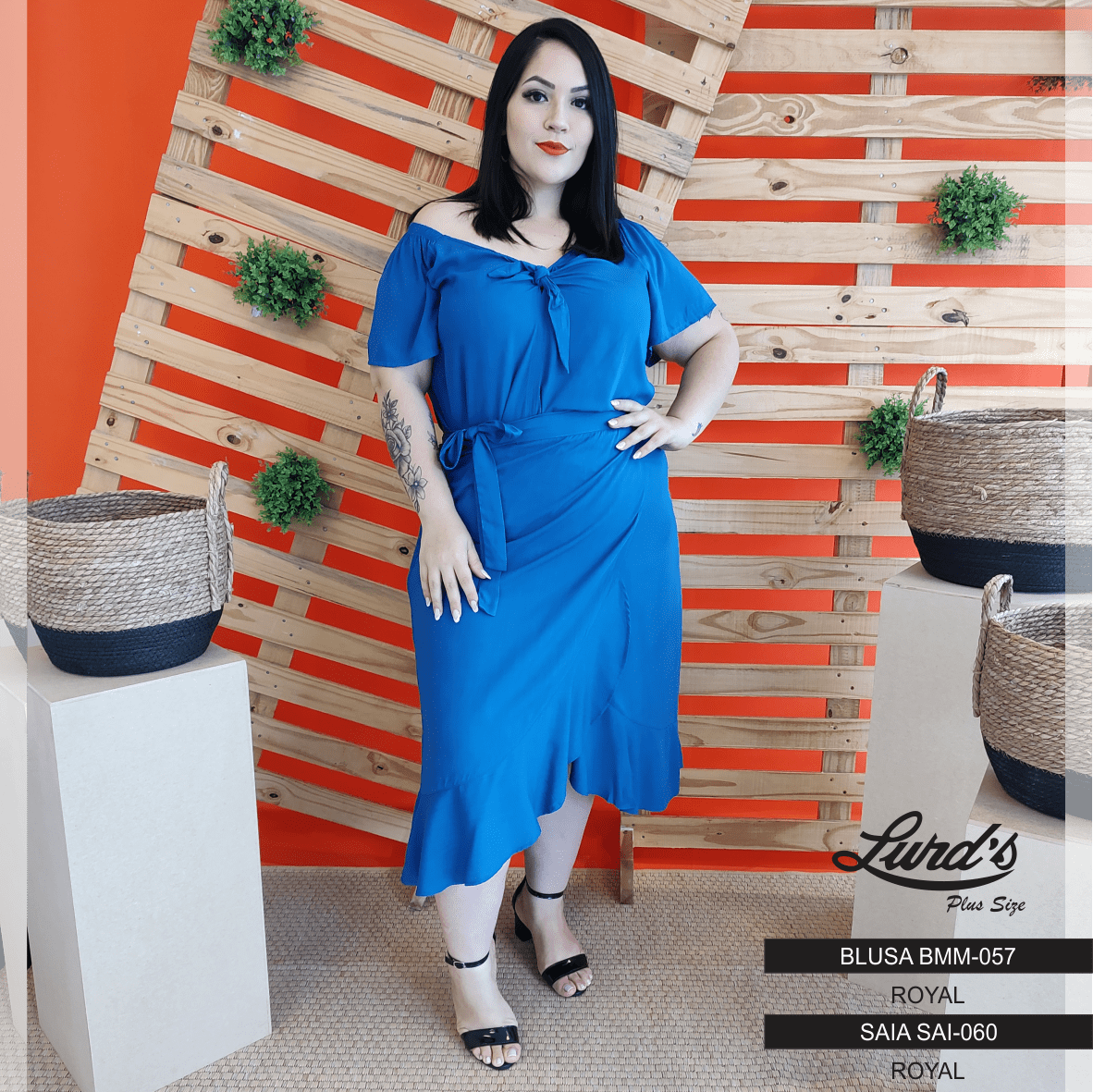 SAIA MID PLUS SIZE SAI-060 MARRIE PRETO 46 ROYAL