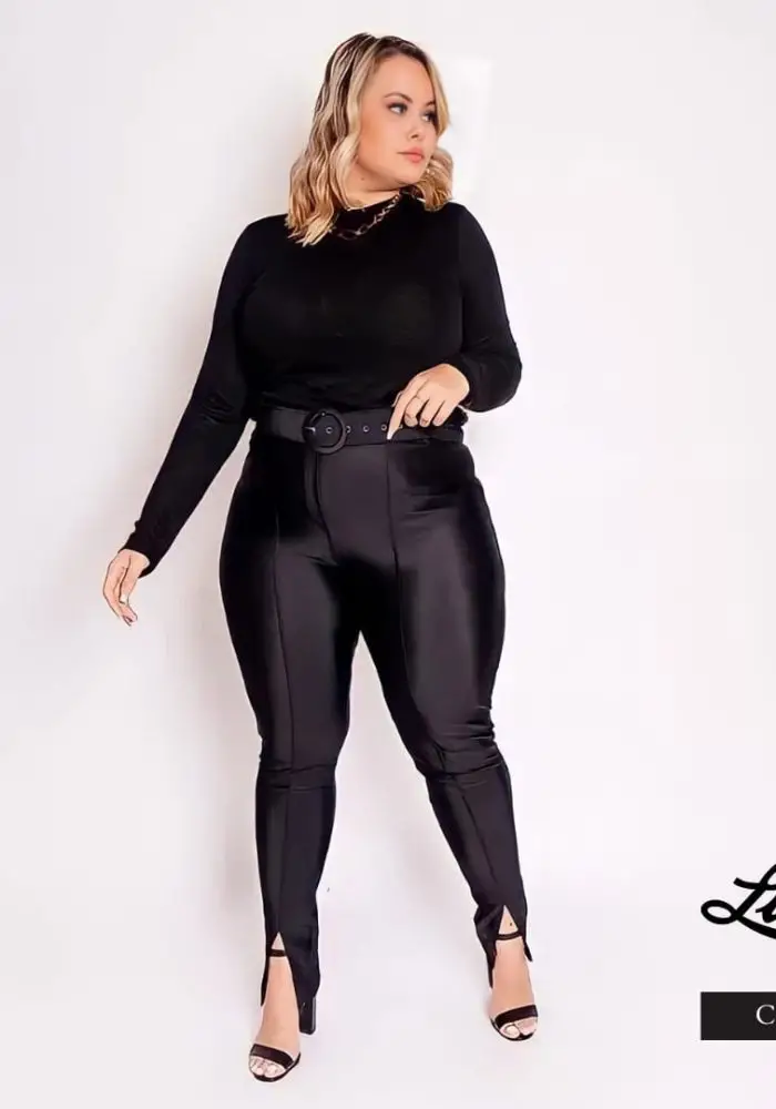 Calça Prada Feminina Plus Size Ref 10132 Preto
