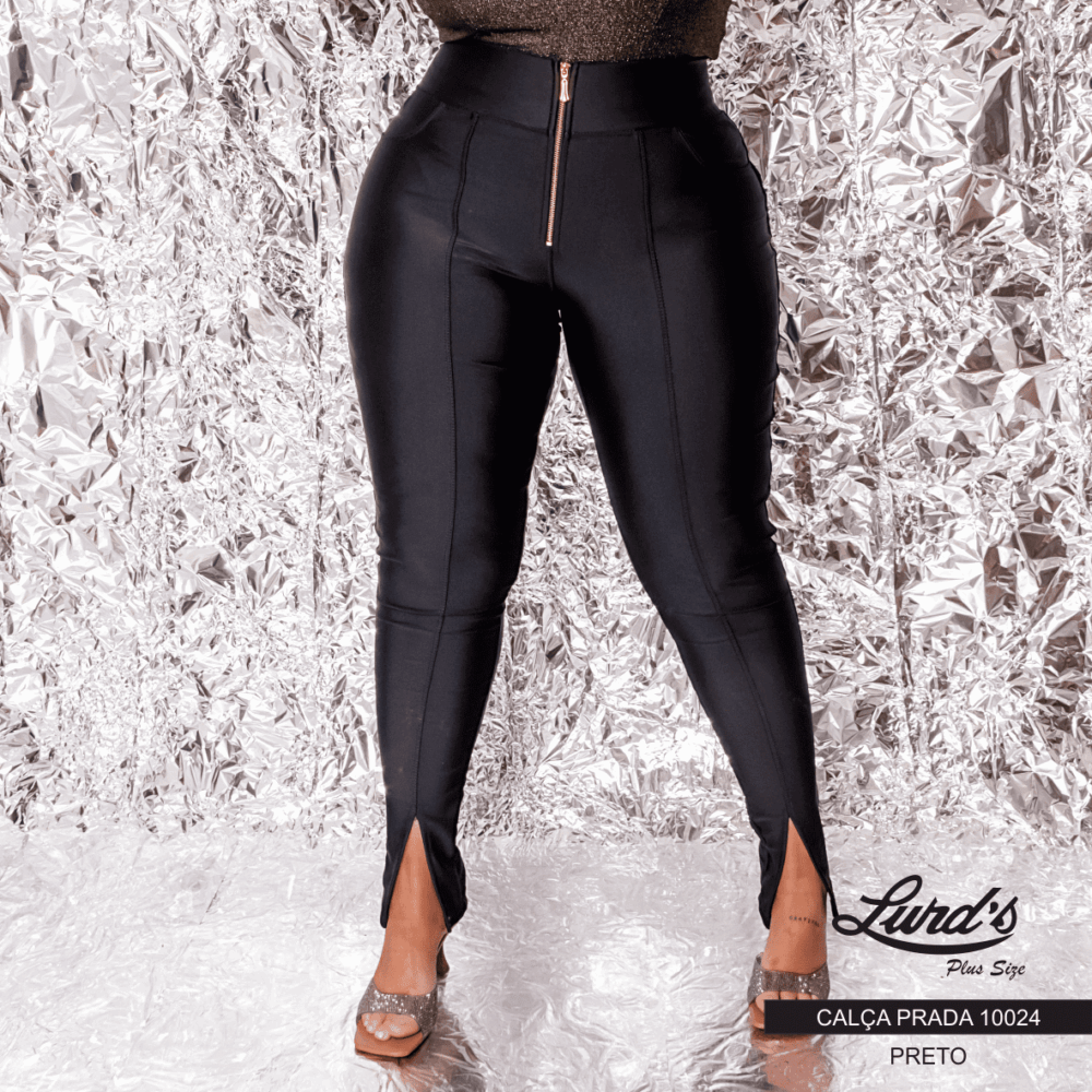 Calça Prada Feminina Plus Size Ref 10024 Preto