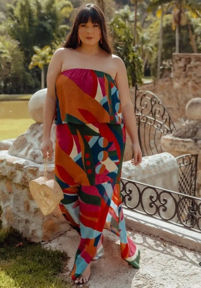 Vestido Plus Size Longo Tomara Que Caia - estampa-ferrugem, 52