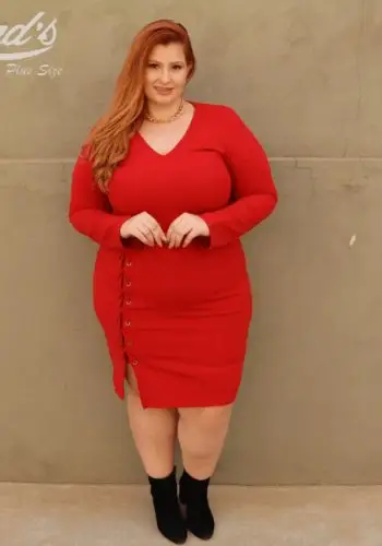 Vestido Plus Size Manga Longa