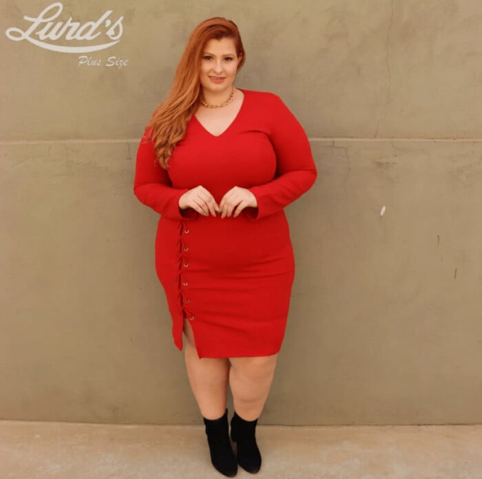 Vestido Plus Size Manga Longa