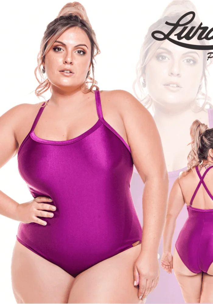 Maiô Plus Size com Bojo Ref 990 Violeta