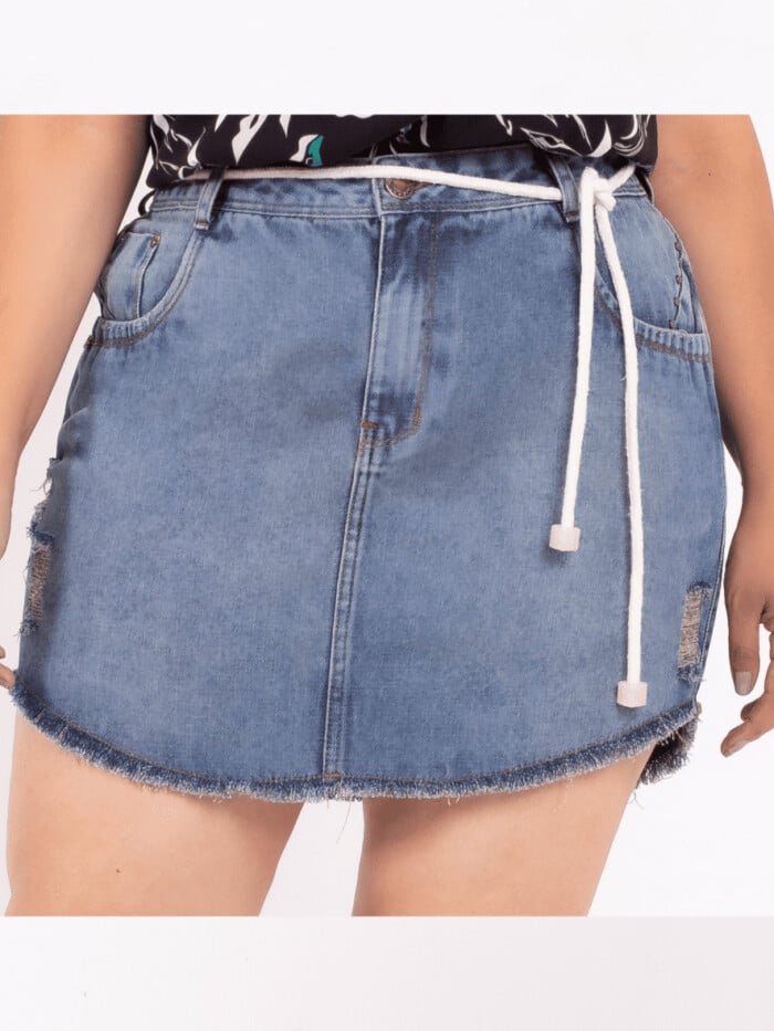 Mini Saia Plus Size Ref 8691 Jeans - 54