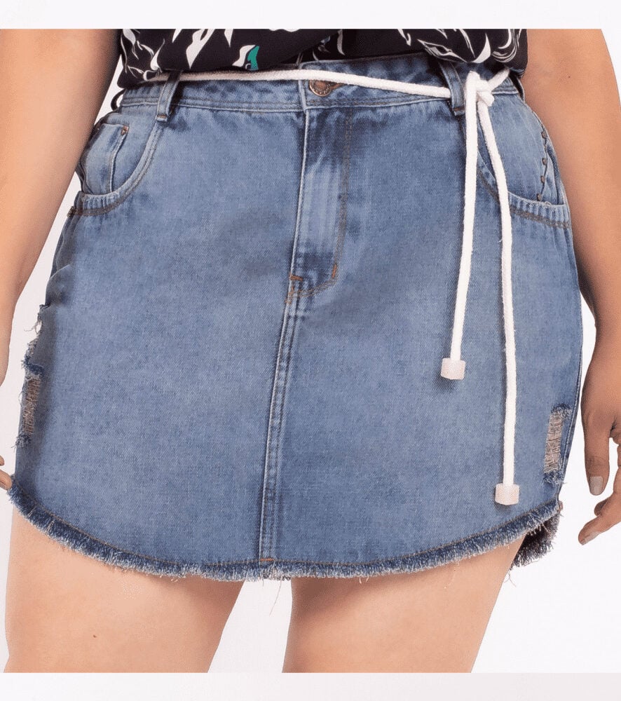 Mini Saia Plus Size Ref 8691 Jeans