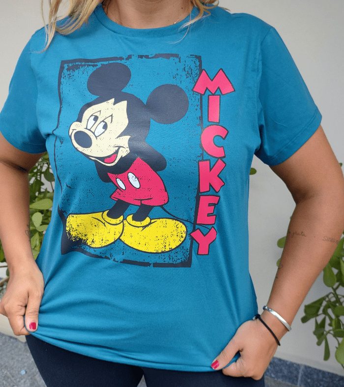 Blusa Femininas Plus Size Manga Curta Petróleo - 46
