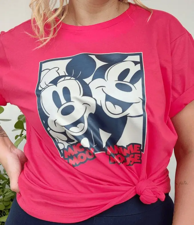 Blusa Feminina Plus Size Manga Curta Vermelho - 48