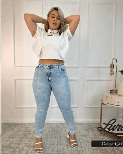 Calça Skinny Feminina Plus Size Ref 151174Jeans - 50