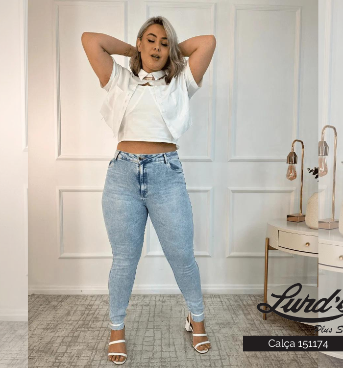 Calça Skinny Feminina Plus Size Ref 151174Jeans - 48