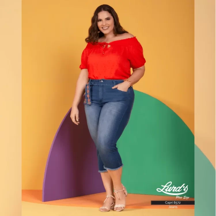 Capri Feminina Plus Size Jeans – LOJA LURDS PLUS SIZE