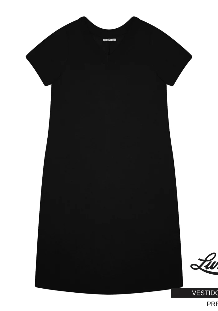 Vestido Mid Plus Size Manga Curta Ref S00943 Lilás - 48