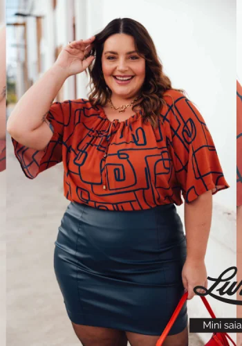 Mini Saia Plus Size Ref 820092 Preto