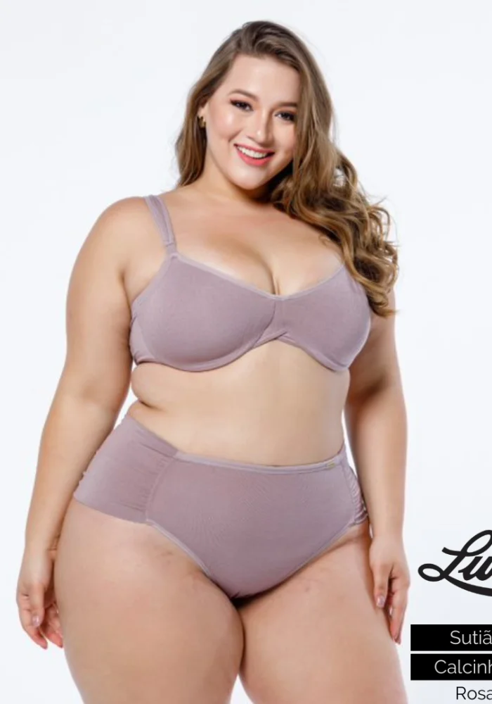 Sutiã Sem Bojo Feminino Plus Size Ref 813103 Rosa Retrô - 52