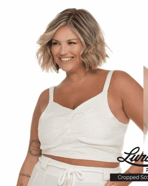 Cropped Feminino Plus Size Ref S01180 Cru - 46 48