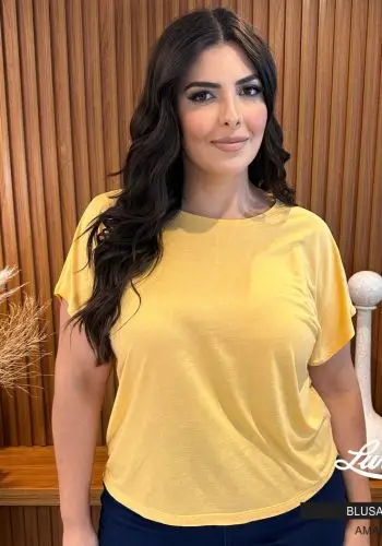 Blusa Feminina Plus Size Manga Curta Ref 52066 - 50