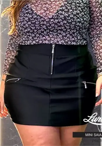 Mini Saia Prada Plus Size Ref 11411 Preto - 50