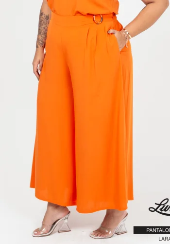 Calça Pantalona Plus Size Ref 223248 Laranja - 56