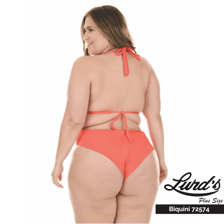 Alternative view of Conjunto Biquíni Plus Size Com Bojo Ref 72574 Laranja