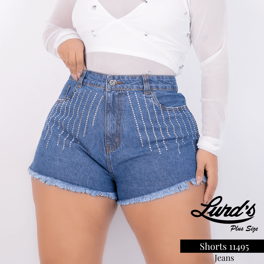 Shorts Feminino Plus Size Jeans – LOJA LURDS PLUS SIZE