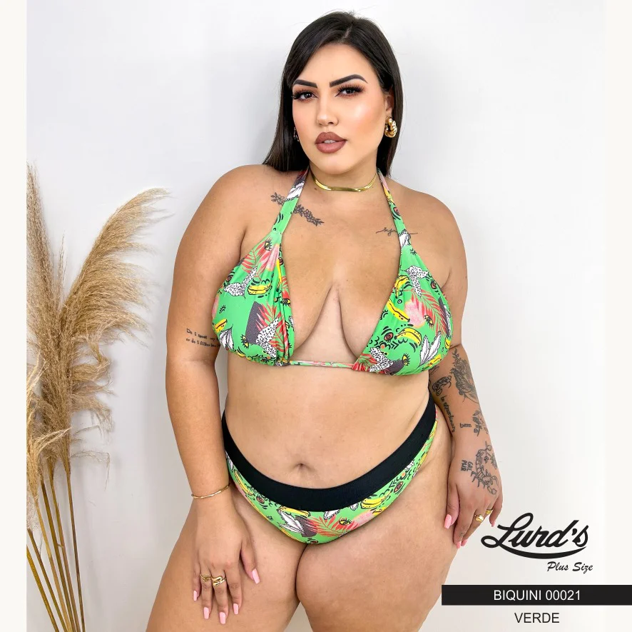 Biquíni Plus Size Com Bojo Ref 00021 Verde - 46