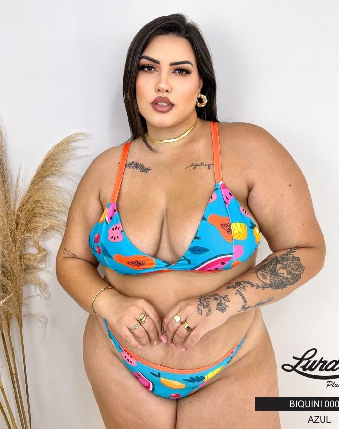 Biquíni Plus Size Com Bojo Ref 00022 Azul 
