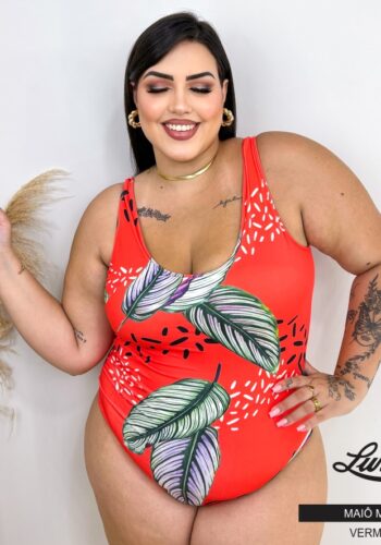 Maiô Plus Size Ref MP2090 Vermelho
