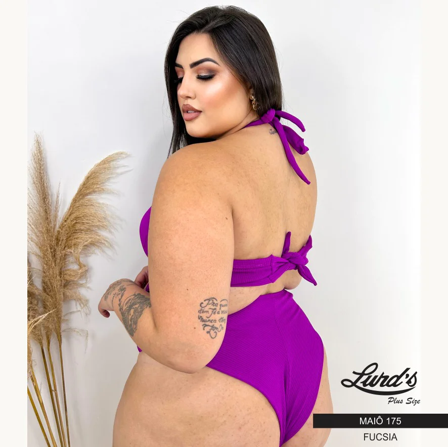 Alternative view of Maiô Plus Size Com Bojo Ref 175 Fucsia 